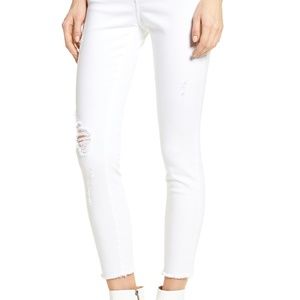 Articles of Society White Distressed Cropped Jeans